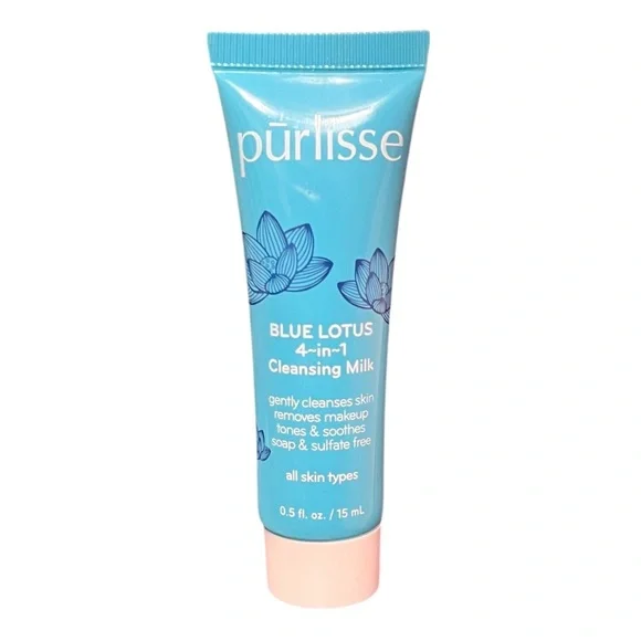 🤯5/$25🤯 purlisse Blue Lotus 4-in-1 Cleansing Milk 0.5 Fl. Oz. - Picture 1 of 4
